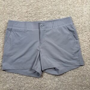 Under Armour Womens Gray HeatGear Golf Shorts Fitted Size 12 Stretch Athletic